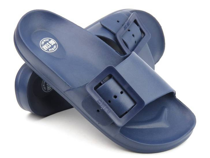 Dámské gumové žabky s přezkou - Big Star FF274A388, tmavě modrá