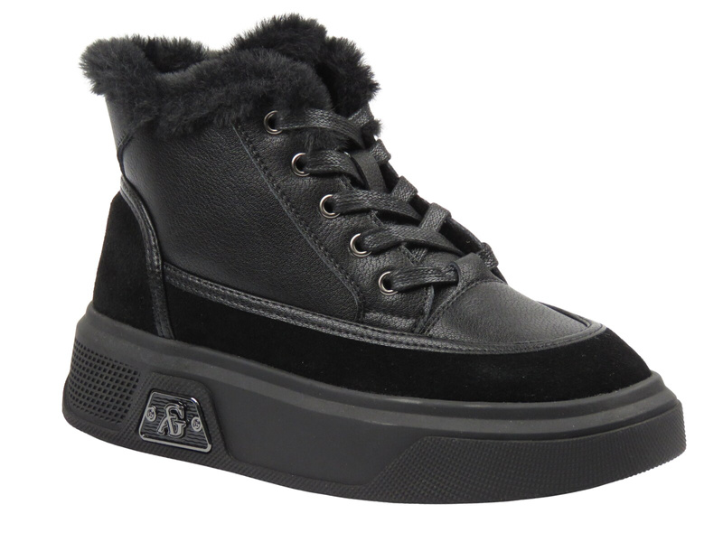 Dámské kotníkové boty Cambell 25-19352, černé