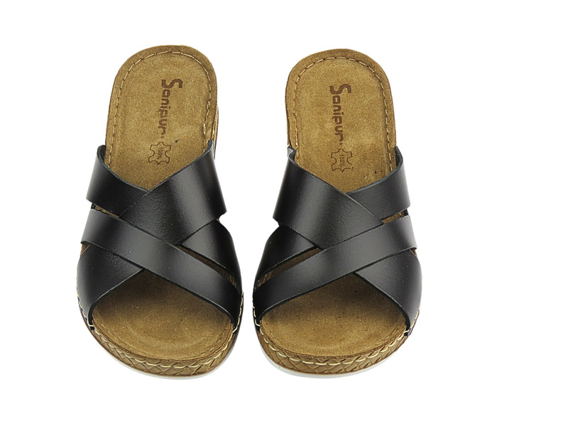 Dámské letní pantofle na dovolenou – Sanipur VO-05, černé