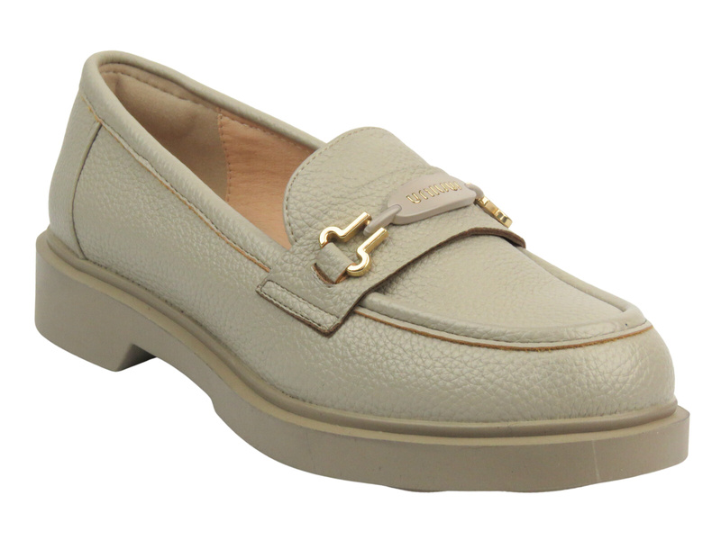 Elegantní dámské mokasínové boty - Potocki 25-12591, béžová