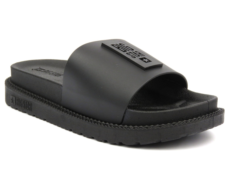 Dámské gumové žabky na platformě - Big Star LL274429, černé