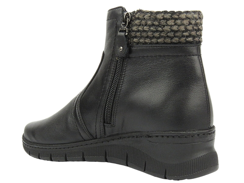 Pohodlné vysoké dámské kotníkové boty - AXEL 4476, černé