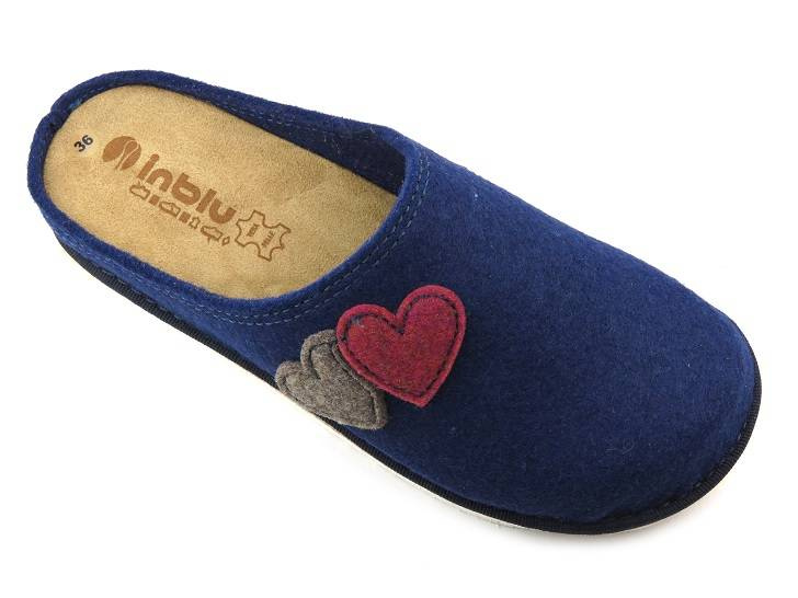 Dámské plstěné pantofle - Inblu CS-35, tmavě modrá
