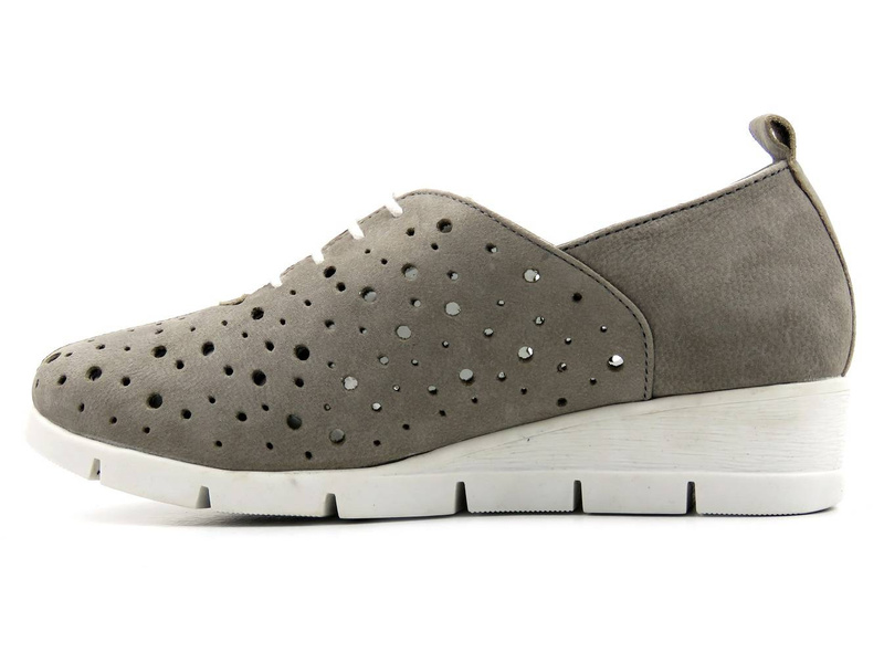 Dámské prolamované kožené boty - VANELLI 181 ANNE 15, béžová