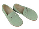 Dámské kožené barefoot mokasíny Nika Komfort 1458 zelené – minimalistické pohodlí
