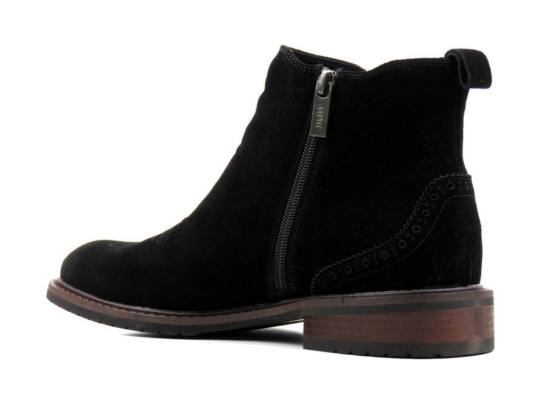 Kožené pánské kotníkové boty - GOE IIN4033, černé