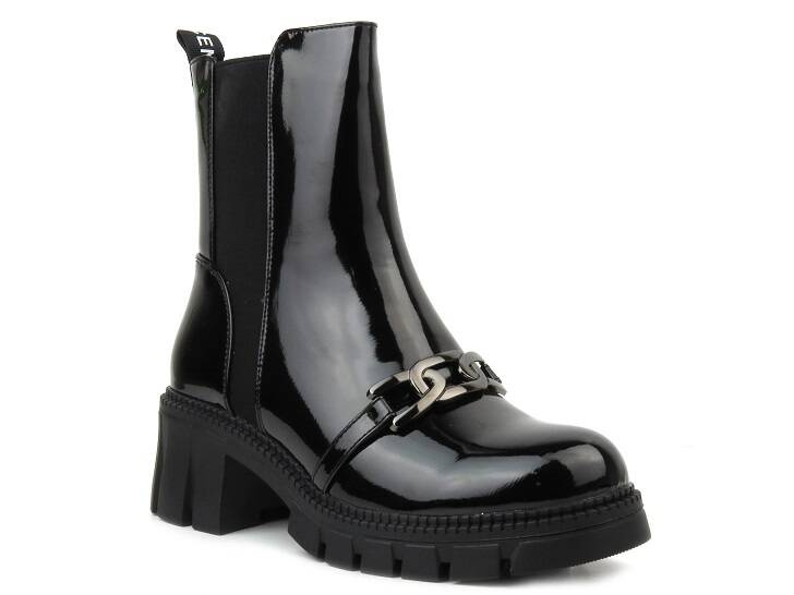 Zateplené dámské kotníkové boty - Potocki 22-18067, černé