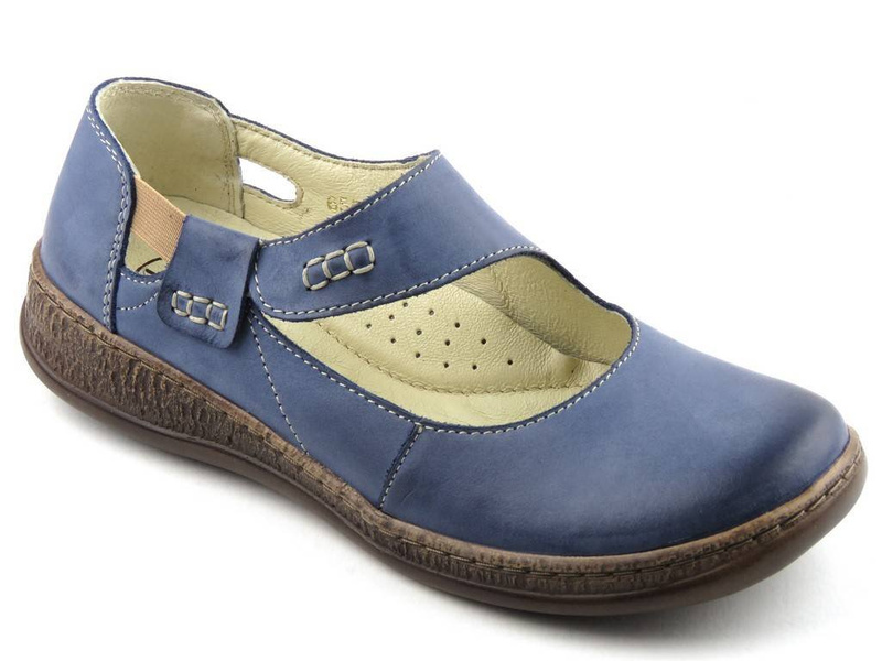 Pohodlné dámské boty s měkkou stélkou - Helios Komfort 655, tmavě modrá