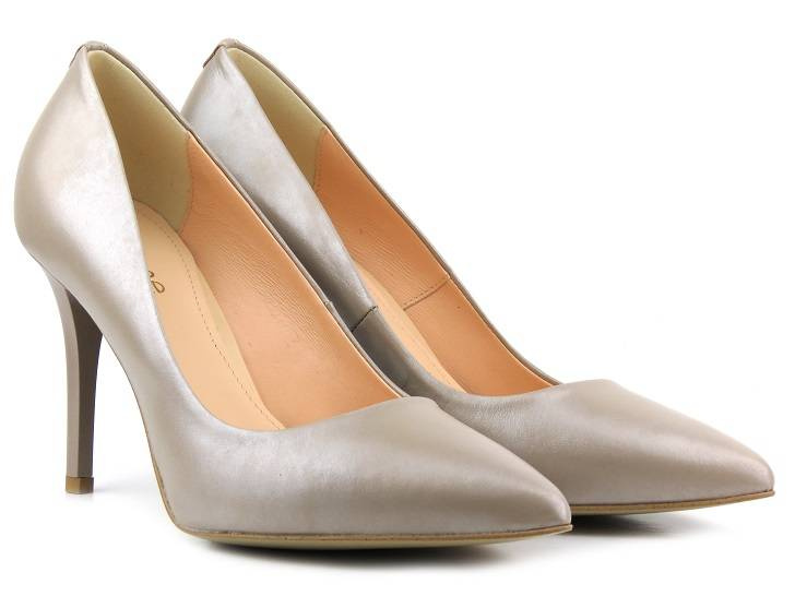 Elegantní vysoké podpatky se špičatou špičkou - UNCOME 30001, béžová