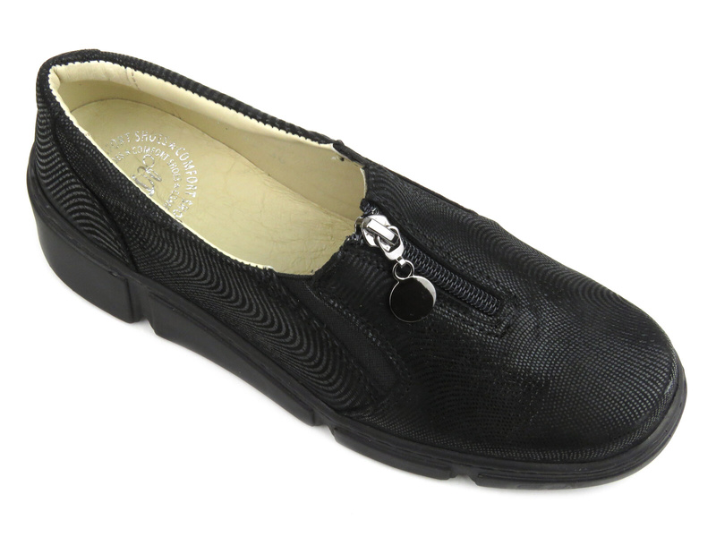 Dámské kožené boty - Waldi 1117, černé