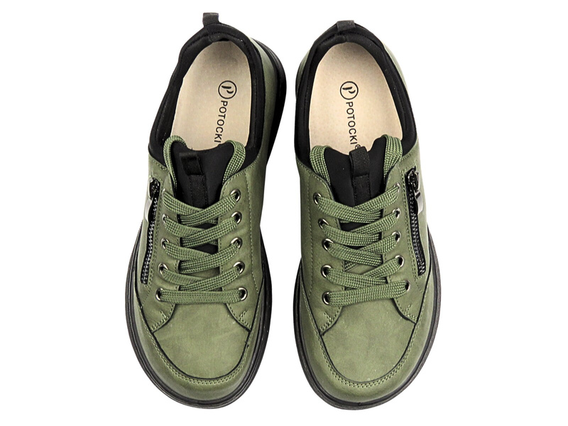 Sportovní dámské polobotky zelené Potocki 25-90359