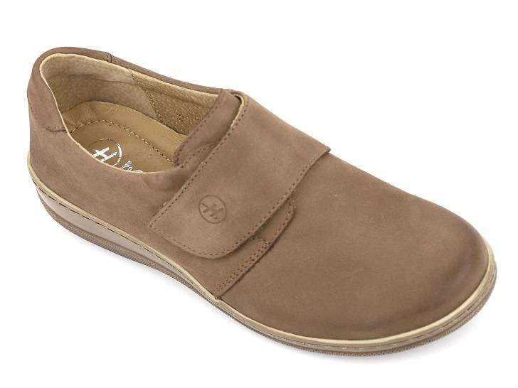 Pohodlná dámská obuv se širším svrškem - HELIOS Komfort 382-2, tmavě béžová
