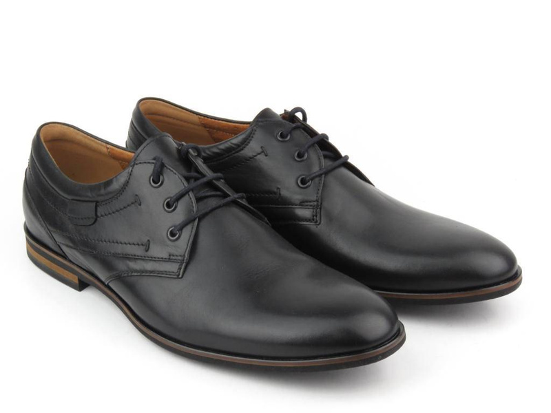 Pánské kožené boty - CONHPOL 6507, černé