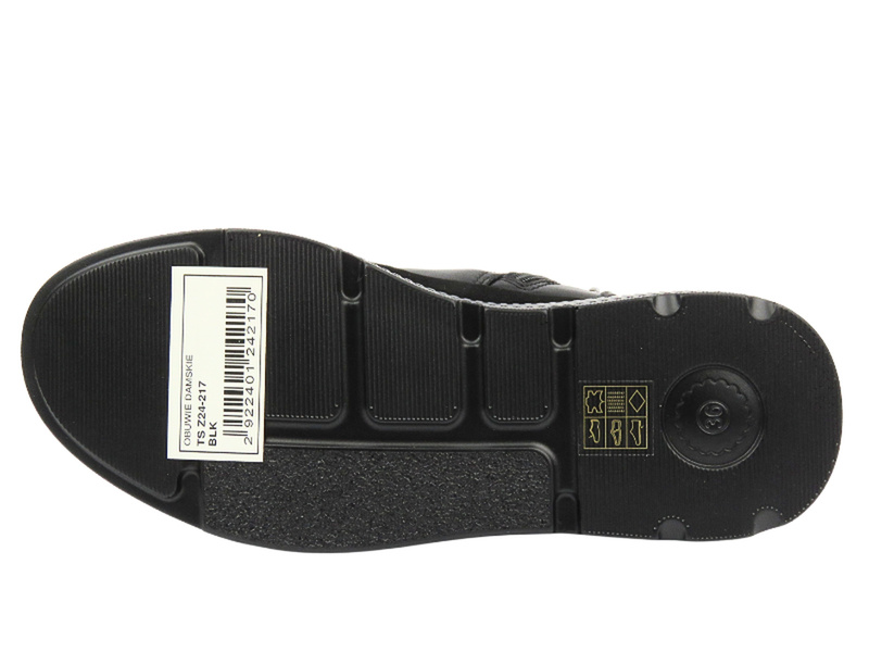 Kožené dámské kotníkové boty na platformě - Filippo DBT4146/23, černé