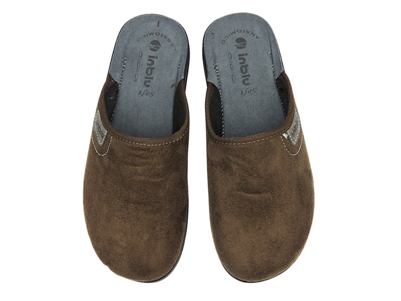 Pohodlné pánské pantofle INBLU DG-82U, tmavě hnědé