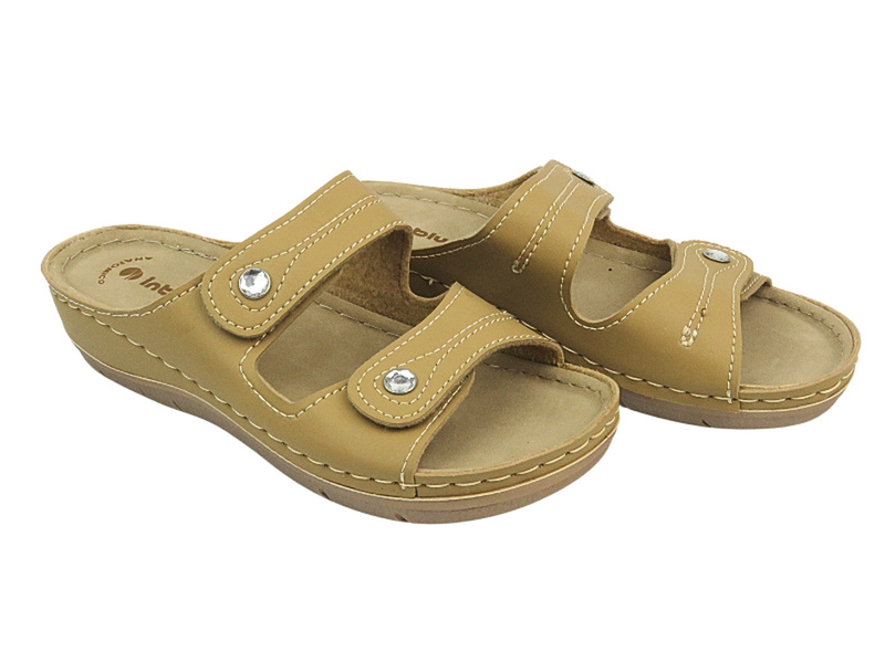 Pohodlné dámské pantofle INBLU MV-89, béžové