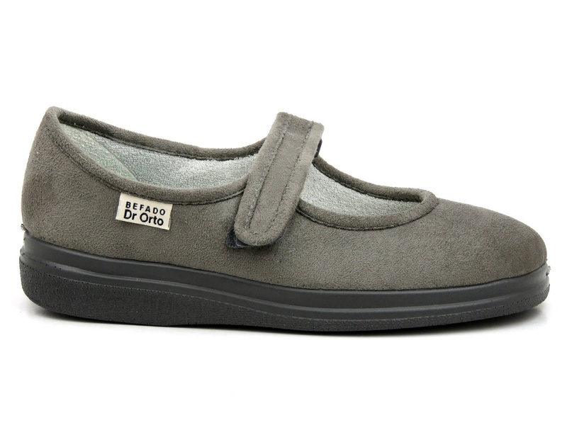Uzavřené dámské preventivní a zdravotní pantofle - Befado dr Orto 462D001, šedé