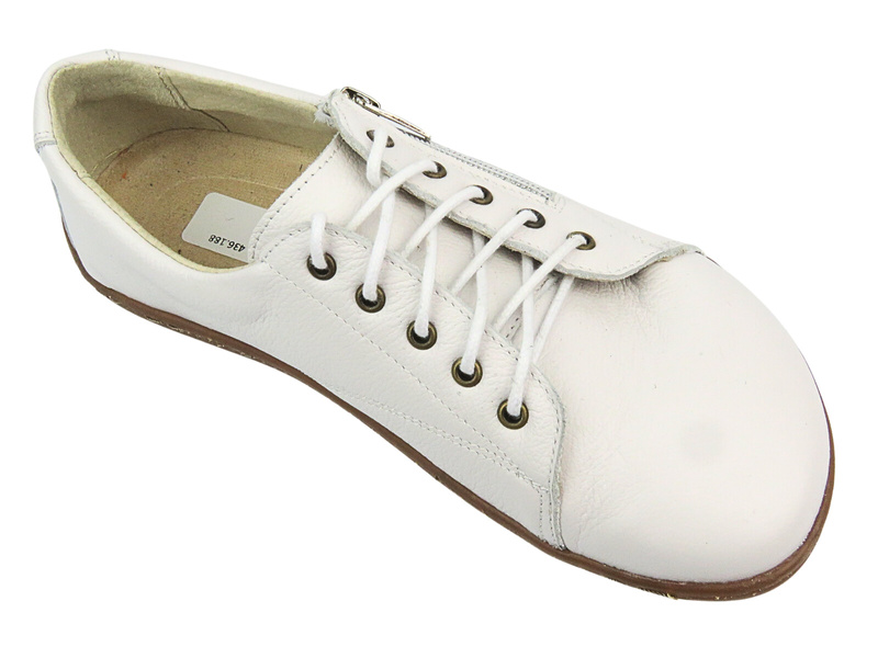 Barefoot minimalistické bílé dámské polobotky Helios Komfort 436