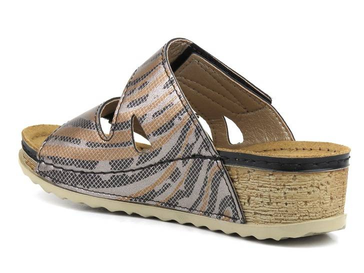 Dámské žabky s pásky na suchý zip - INBLU NV-02, černé