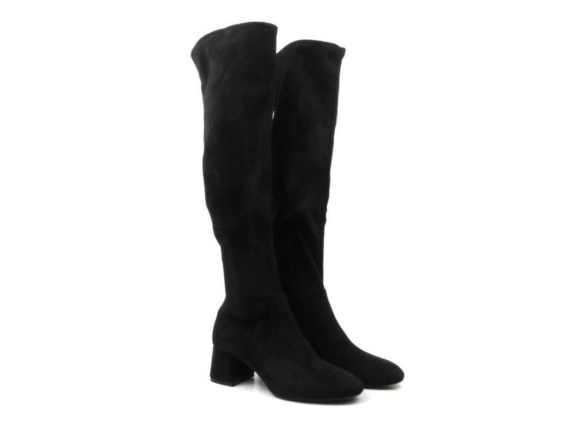 Dámské kozačky na podpatku -Venezia BZ50-04, černé