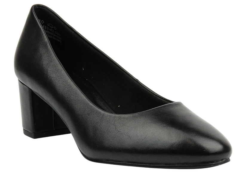 Kožené lodičky na vysokém podpatku - UNCOME 32010, černé