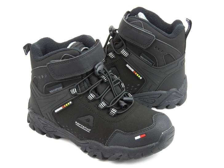 Dětské sněhule, zimní boty AMERICAN CLUB WT 65/22 WT 108/22 a WT 65/23, černé