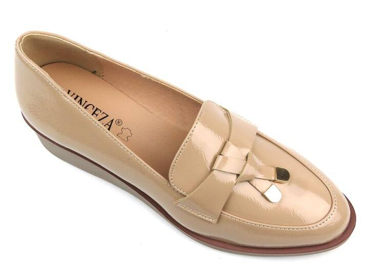 Elegantní dámské mokasíny Vinceza 58266, béžová