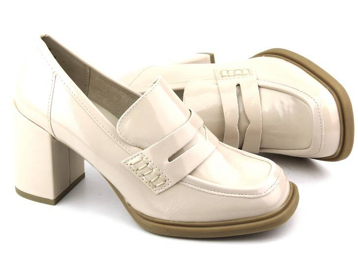 Lodičky, dámské boty na vysokém podpatku - Marco Tozzi 2-24403-20, béžová