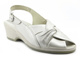 Kožené dámské sandály Comfort Shoes 4372S, stříbrné