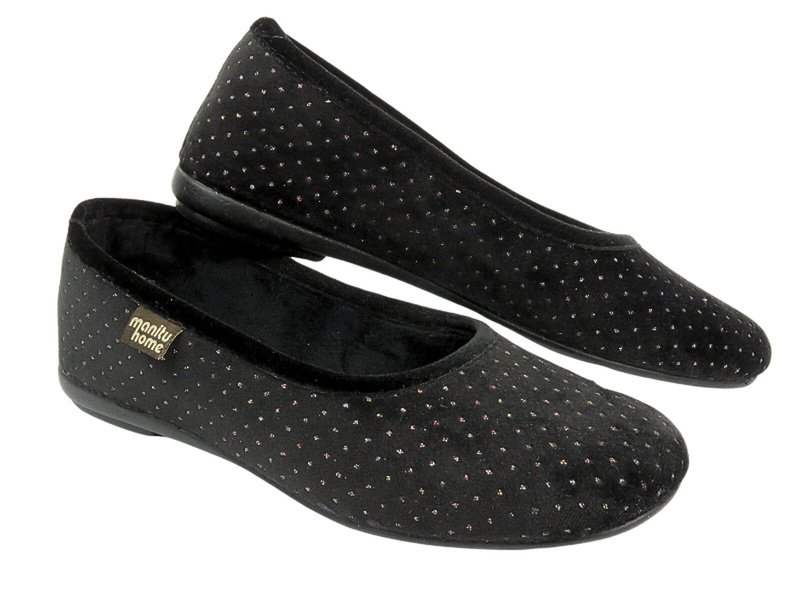 Teplé vysoké dámské pantofle - MANITU 340003-05, modré s kočkou