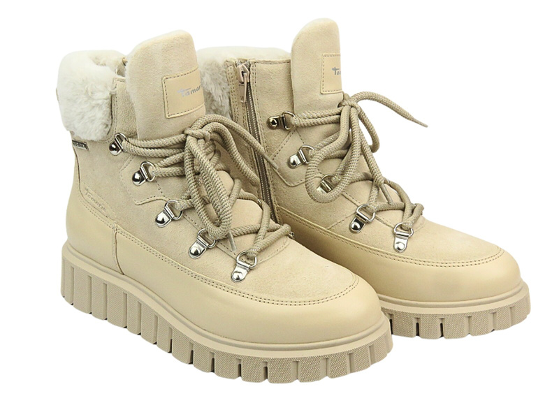 Dámské kozačky Trapper - Tamaris 2-26267-43 Beige Zip-up