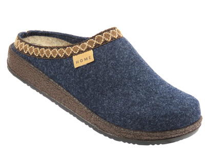 Teplé dámské pantofle Befado 155D181, džínové