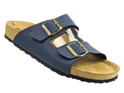 Pánské pantofle s přezkami INBLU NU-12, tmavě modré