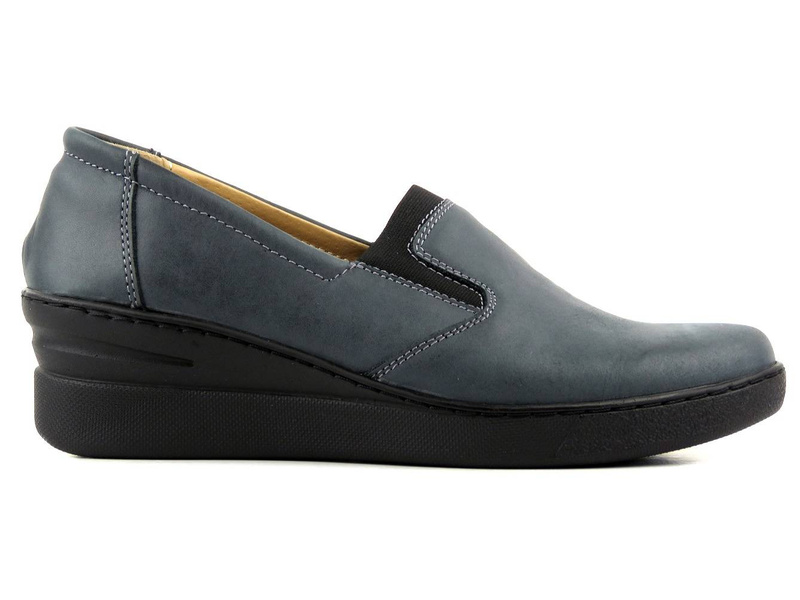 Pohodlné dámské boty na klínku - HELIOS 349, grafit