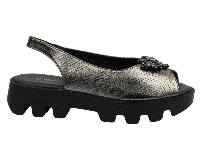 Elegantní dámské sandály Potocki 25-12610, černé