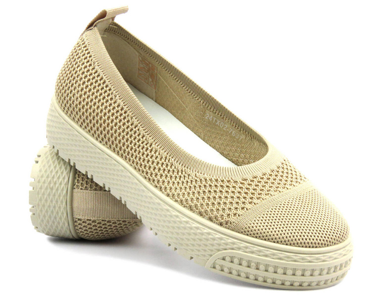 Dámské boty, espadrilky - Novinky 24TX02-7637, béžové