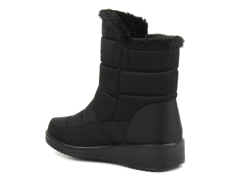 Dámské sněhule zateplené kožíškem - NOVINKY 22SN26-5065, černé