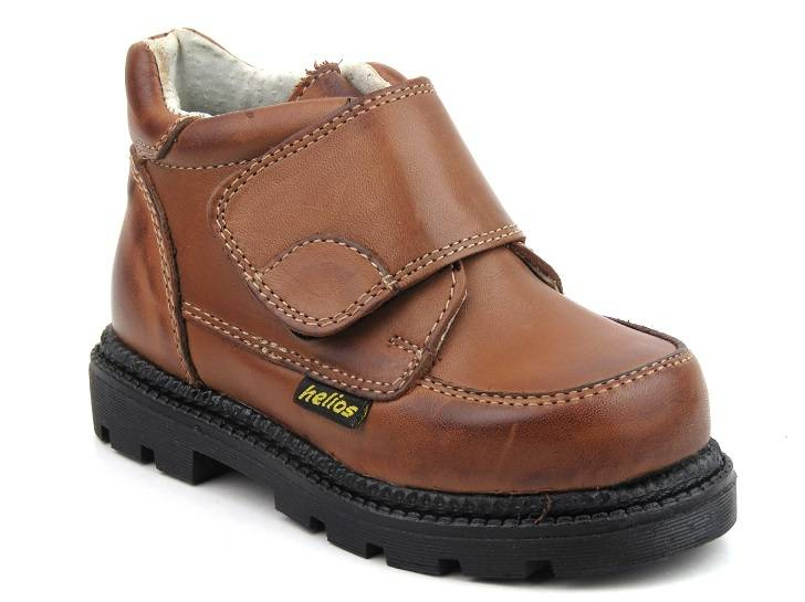 Nezateplené dětské boty pro kluky - Helios 207/1, hnědé