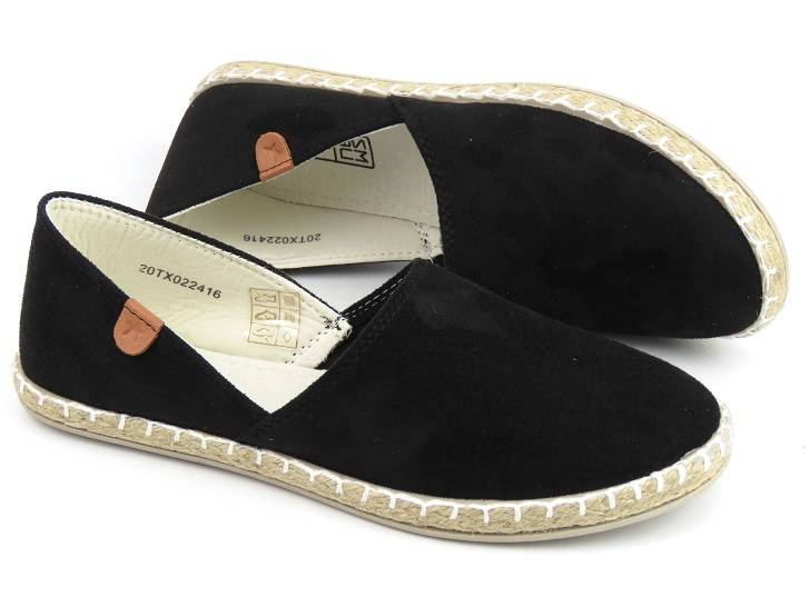 Dámské espadrilky s vykrojeným svrškem - NEWS 20TX02-2416, černé