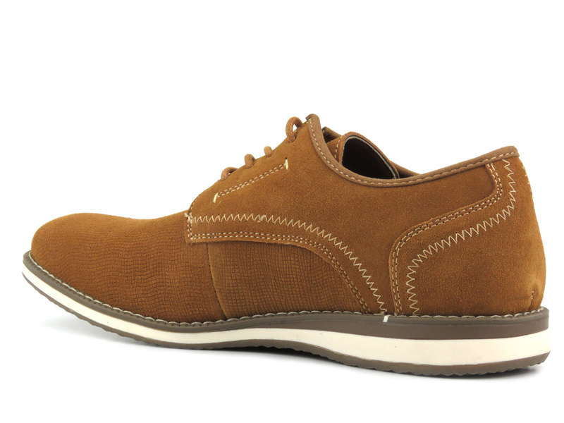 Pánské kožené boty - AMERICAN CLUB CY76/23, hnědé