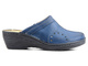 Pohodlné dámské sandály na klínku - HELIOS Komfort 624, tmavě modrá