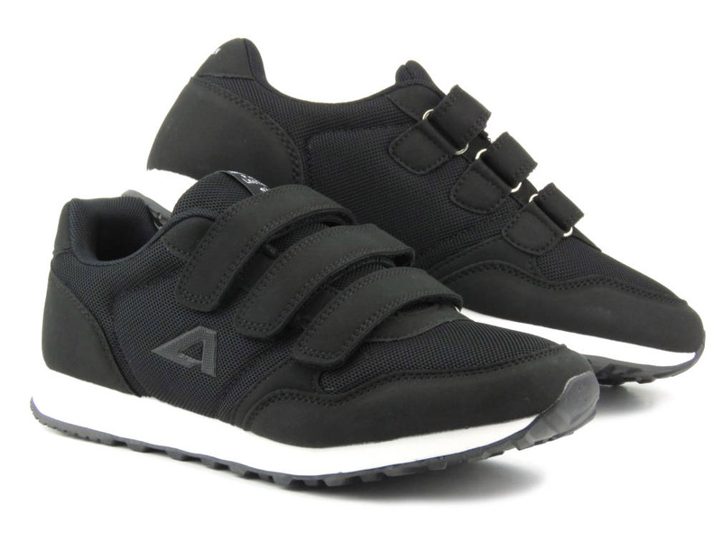 Sportovní boty a tenisky pro mládež - AMERICAN CLUB WT146/23 / WT147/23, černé