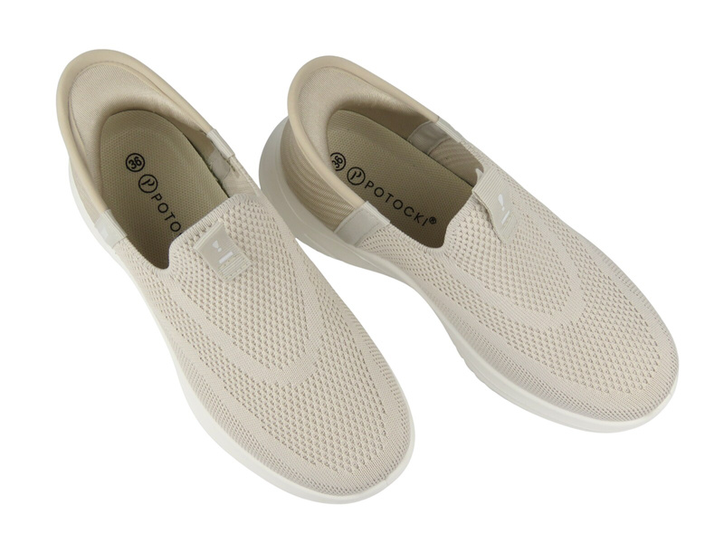Lehké dámské sneakersy Potocki 26-01312 béžové