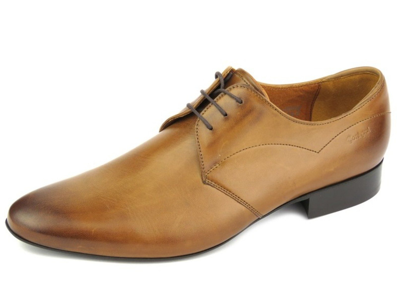 Pánské formální kožené derby Conhpol 4755, hnědá