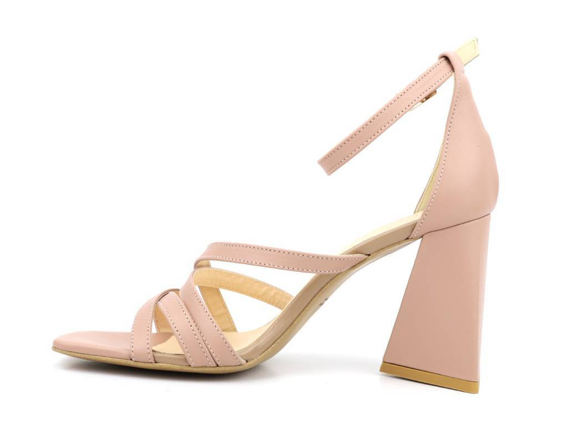 Dámské sandály s nápadným podpatkem - Uncome 36257, růžové