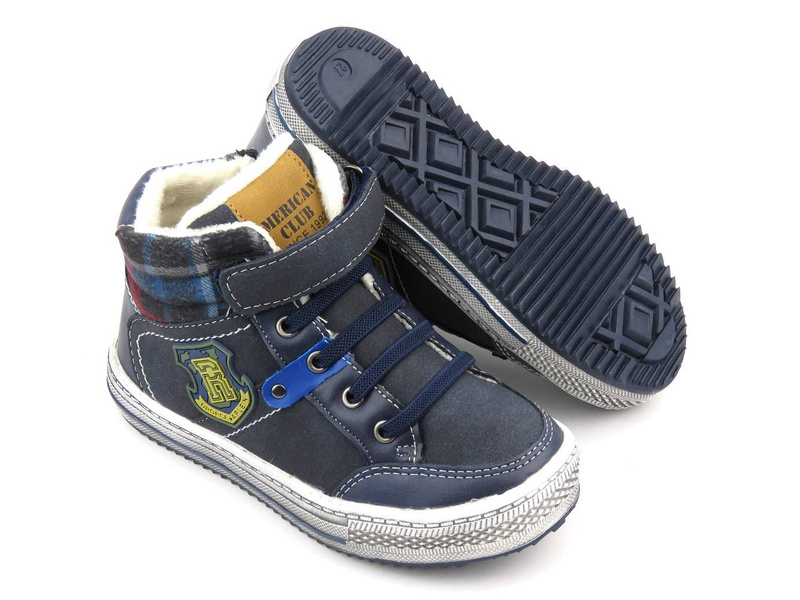 Teplé dětské boty AMERICAN CLUB GC 25/21, tmavě modrá