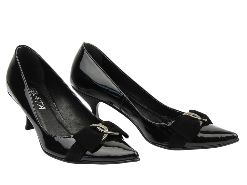 Kožené lodičky na vysokém podpatku - ANN-MEX 1602, bordó