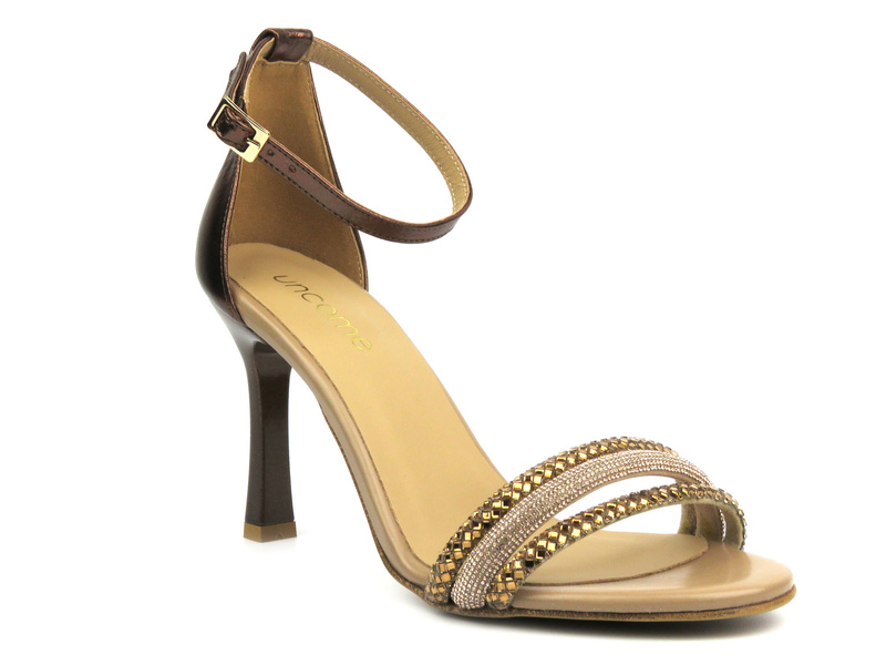 Sandały damskie na efektownym obcasie - VENEZIA MRZ212399, beżowe