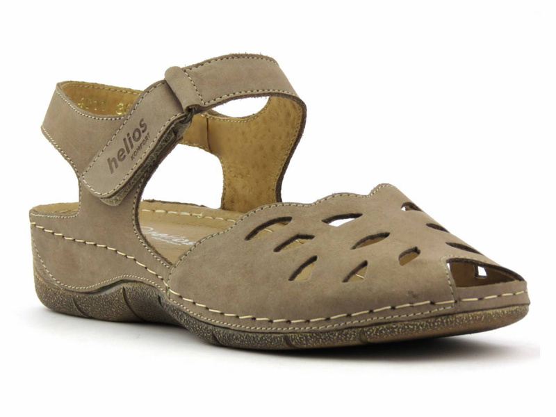 Dámské sandály s prolamovaným svrškem - HELIOS Komfort 4011, béžová