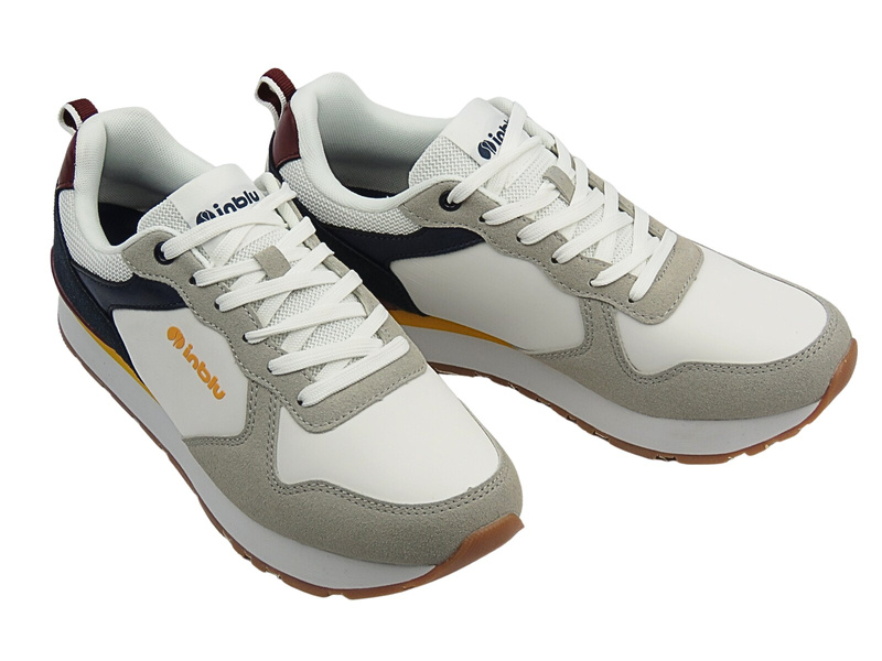 Bílé pánské sportovní šněrovací boty Inblu IU-24